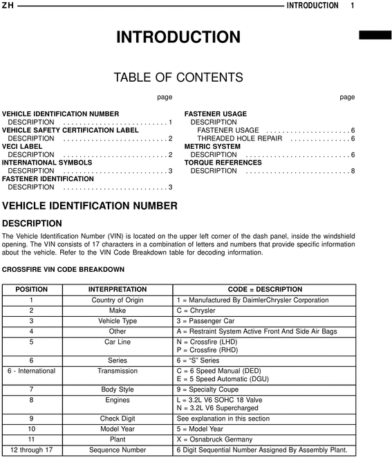 Product picture Chrysler Crossfire 2005 repair manual